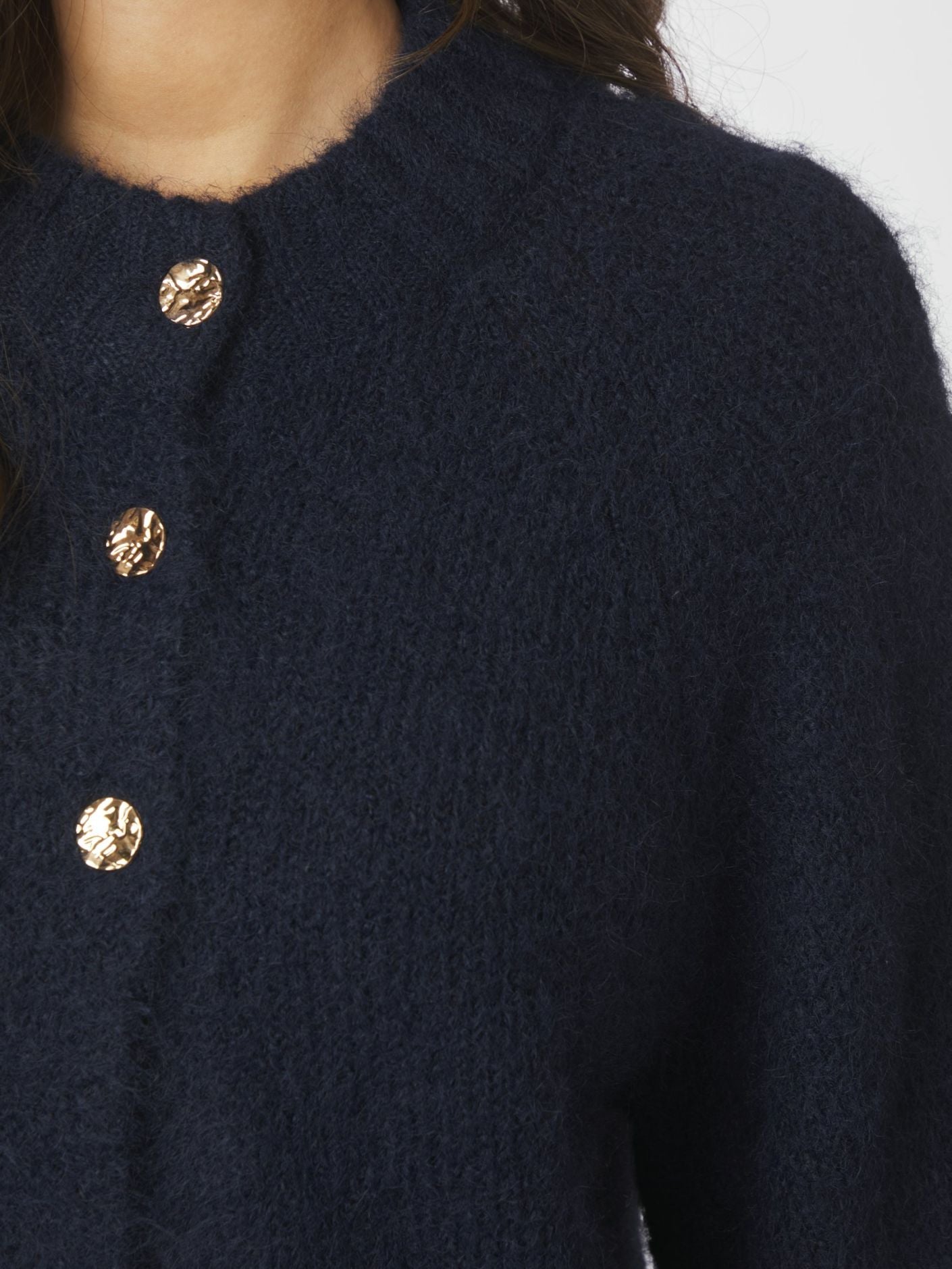 Neo Noir Benuta Fluffy Knit Cardigan