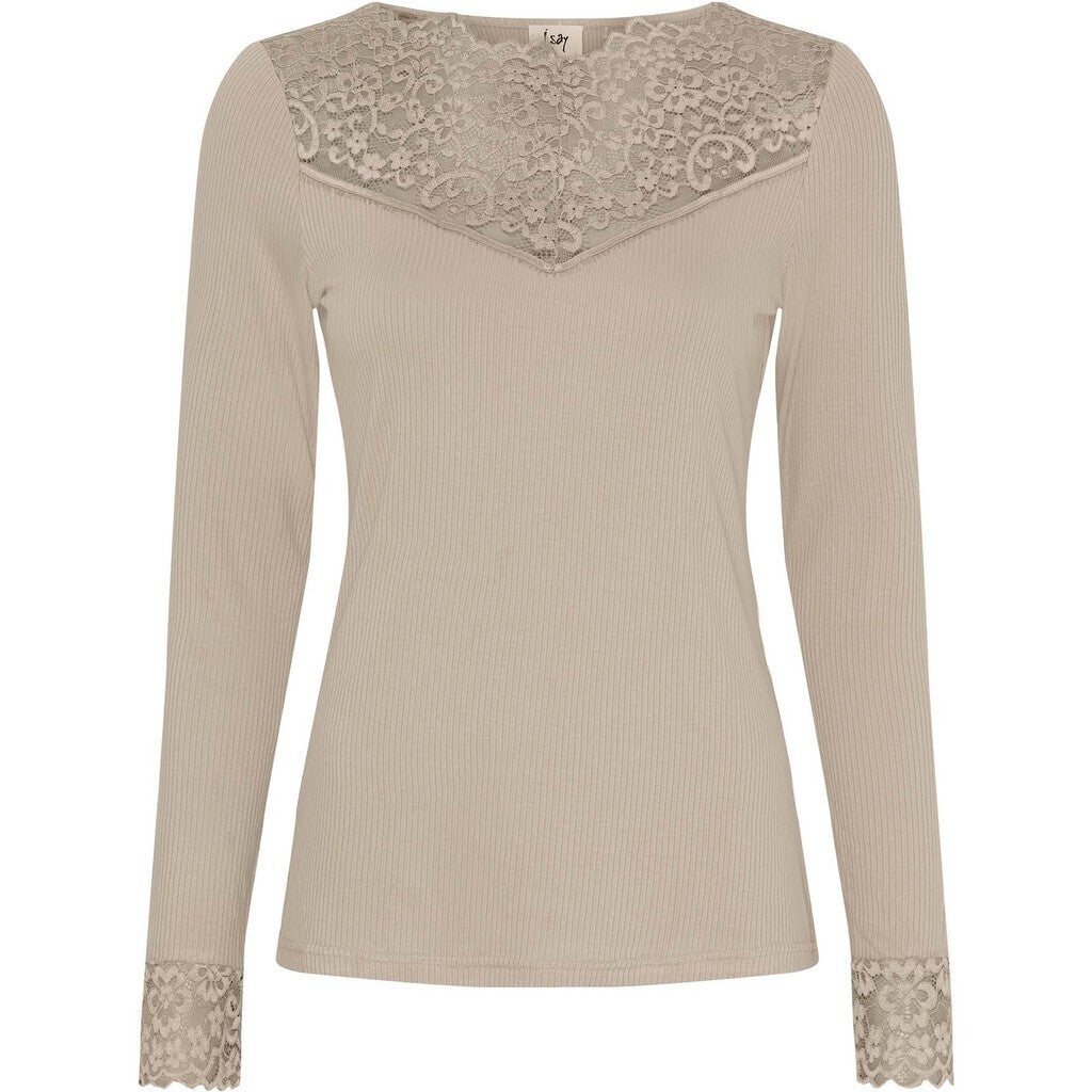 I SAY DEE LACE BLOUSE SAND